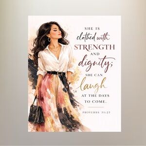 DDS Art Print, 8x10, Bible Verse, Paper Print, Unframed, Women’s Series